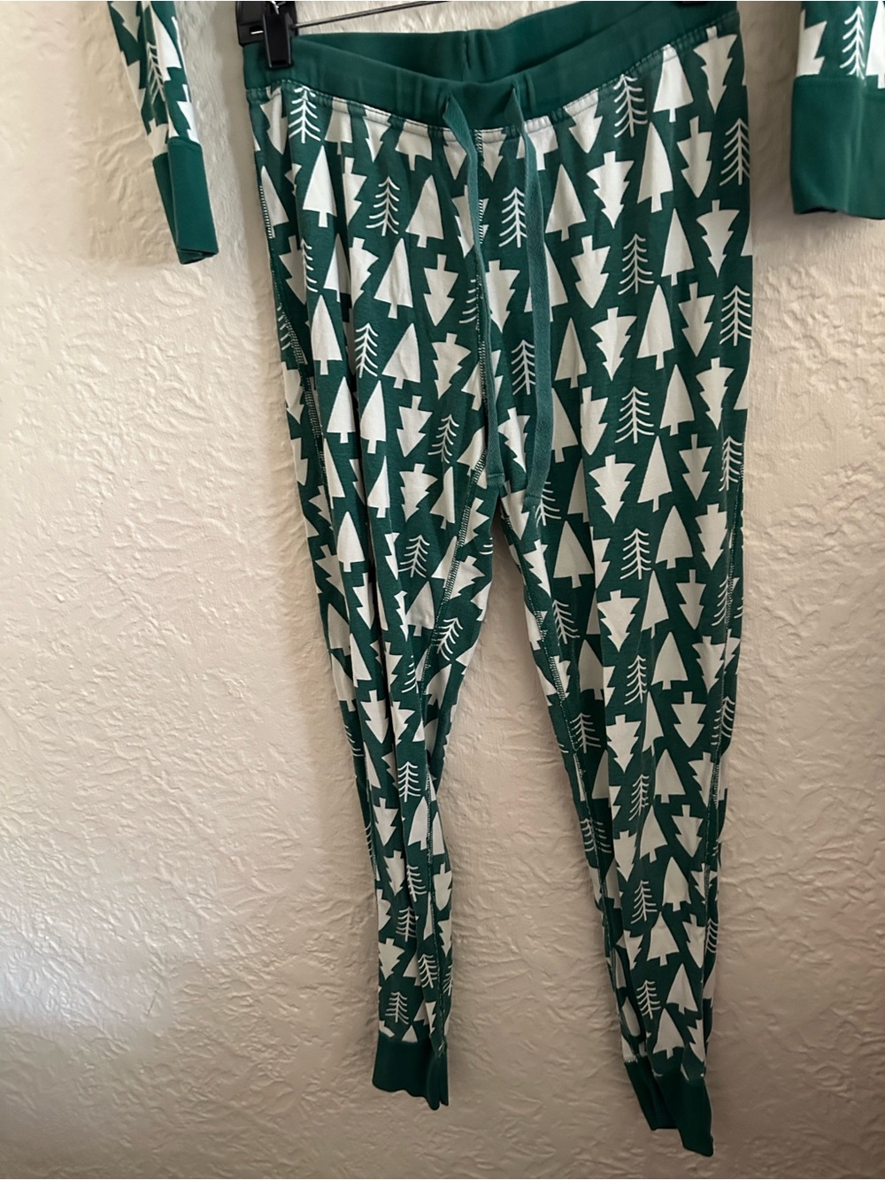 Hanna Andersson Long John Pajama Pants Medium Winter Green Trees